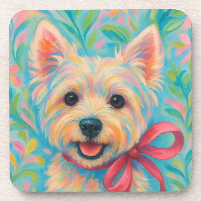 Preppy Westie Coaster (Front)