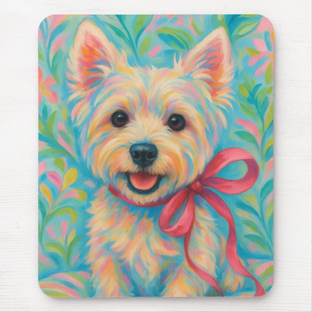 Preppy Westie Mouse Pad (Front)