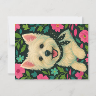 Preppy Westie Postcard