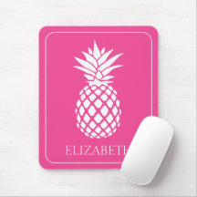 Preppy White Pineapple on Pink