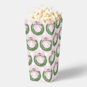 Preppy Wreath with Pink Gingham Bow  Favour Box