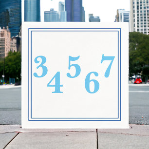 Preppy Zip Code Border Custom  Napkin