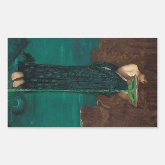 PreRaphaelite Art Circe Invidiosa Rectangular Sticker (Front)