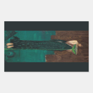 PreRaphaelite Art Circe Invidiosa Rectangular Sticker