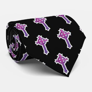 Presbyterian Cross Religious Black Tie