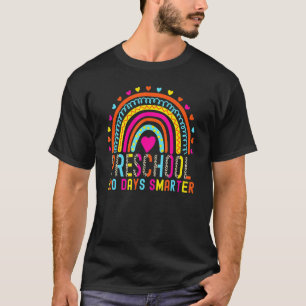 Preschool 100 Days Smarter Rainbow 100th Day Of Sc T-Shirt