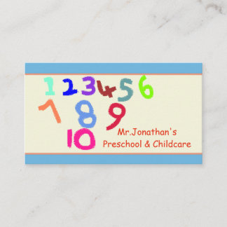 Preschool and Childcare Business Card