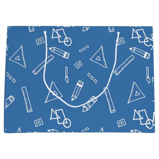 Preschool Art Teacher Good End of Year Teacher Gif Large Gift Bag (Front)