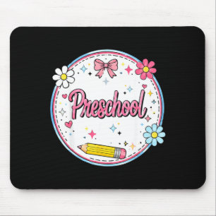 Preschool back to school for girls pink preschool mouse pad