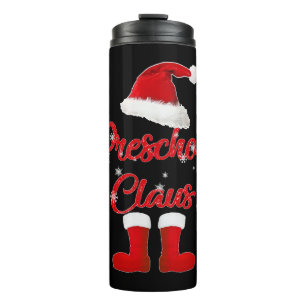 preschool claus christmas family matching thermal tumbler