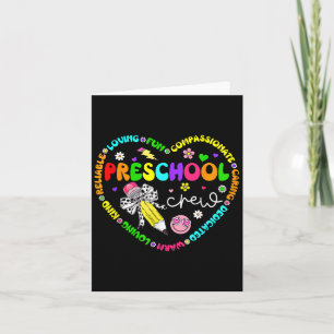 Preschool Crew Back To School Pre K Teacher Studen Card