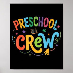Preschool crew back to school preschool squad poster