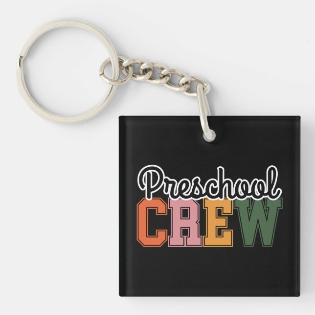 Preschool Crew Cute Key Ring (Front)