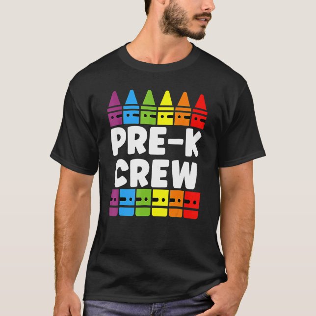 Preschool Crew Pre K Tribe Back To School Teacher  T-Shirt (Front)