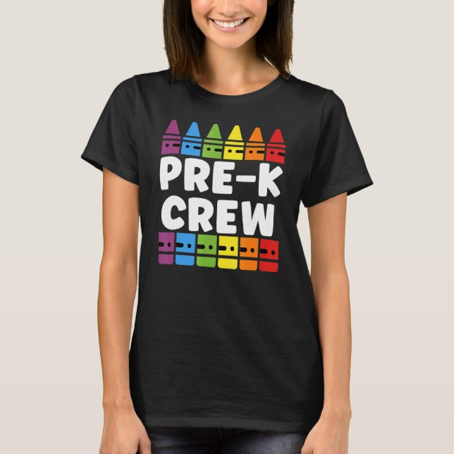 Preschool Crew Pre K Tribe Back To School Teacher  T-Shirt (Front)