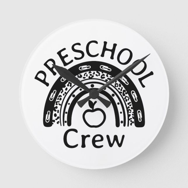 Preschool Crew Preschool Squad Round Clock (Front)