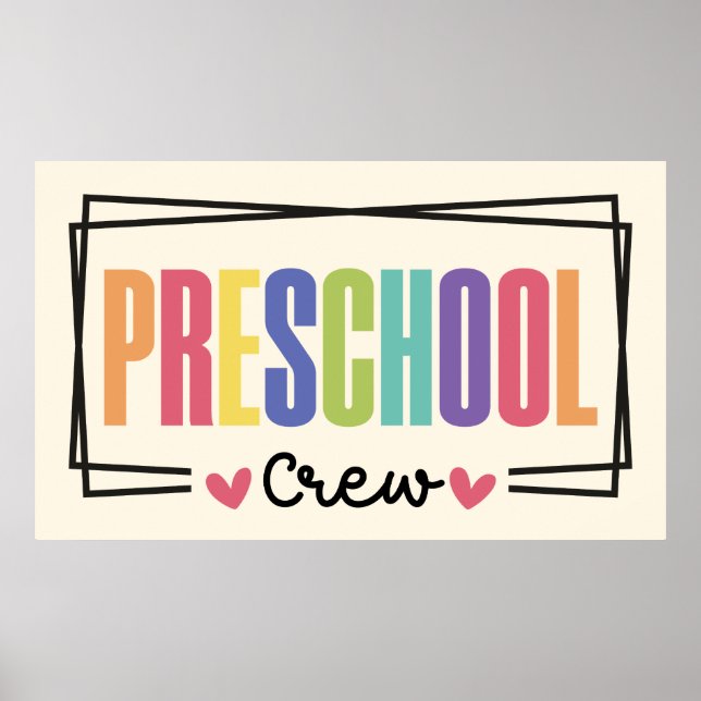 Preschool Crew Preschool Team Poster (Front)