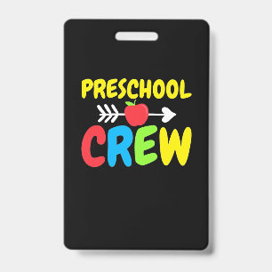 Preschool Crew Teacher ID Badge
