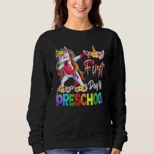 Preschool Cute Unicorn Teacher Team Preschool Squa Sweatshirt