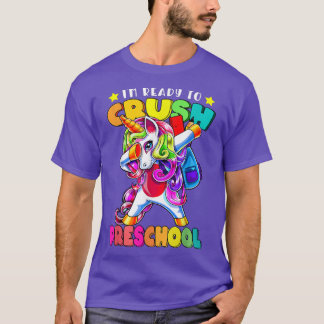Preschool Dabbing Unicorn Back to School Girls  T-Shirt