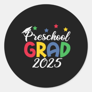 Preschool Grad 2025 Pre-k Graduation Teacher Stude Classic Round Sticker
