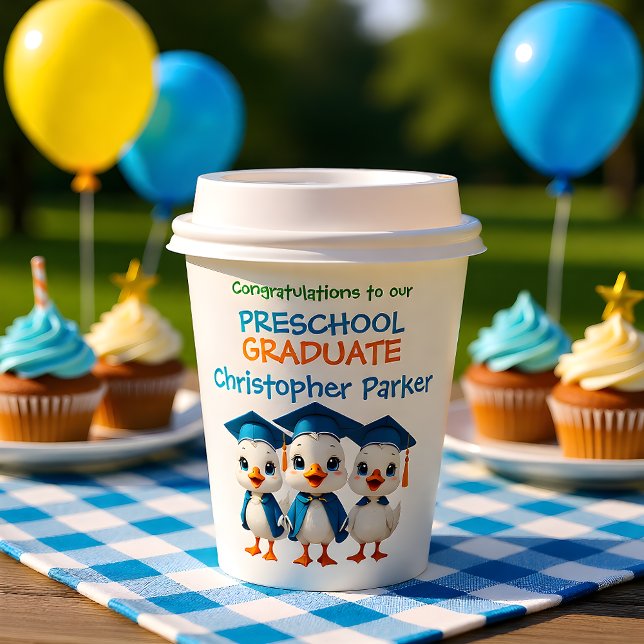 Preschool Grad Cute Goose Trio Paper Cups (Creator Uploaded)