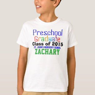 Preschool Graduate Class of Colourful Name Shirt