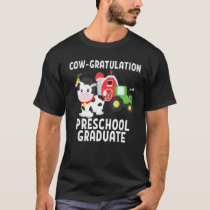 Preschool Graduate Cow Farm Barnyard Tractor Gradu T-Shirt