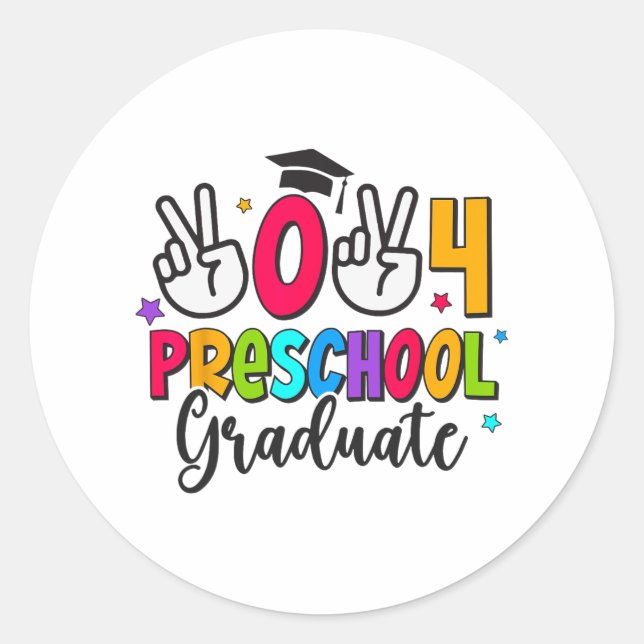 Preschool Graduate Last Day Of School Graduation 2 Classic Round Sticker (Front)
