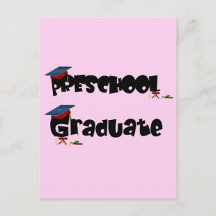 Preschool Graduate  Tshirts and Gifts Announcement Postcard
