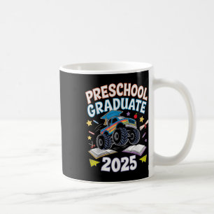 Preschool Graduation 2025 Monster Truck Graduate Coffee Mug