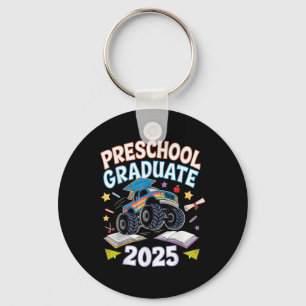 Preschool Graduation 2025 Monster Truck Graduate Key Ring