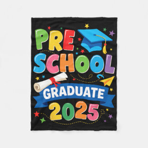 Preschool Graduation 2025 Pre-k Graduate Kids Boys Fleece Blanket