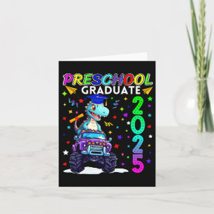 Preschool Graduation 2025 Pre-k Graduate T-rex Kid Card