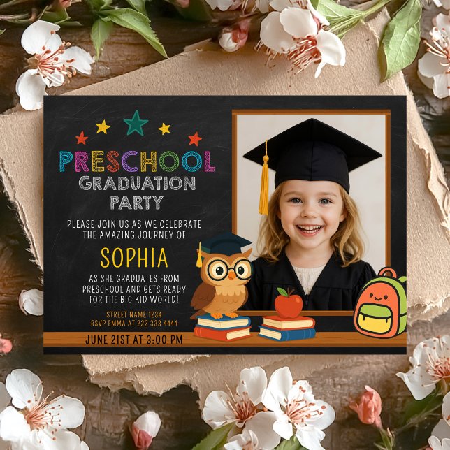 Preschool Graduation Celebration Invitation (Creator Uploaded)