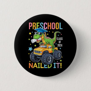 Preschool Graduation Cl Of 2025 Graduate Dinosaur 6 Cm Round Badge