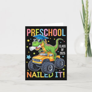 Preschool Graduation Cl Of 2025 Graduate Dinosaur  Card
