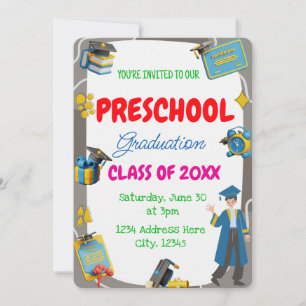 Preschool Graduation Class of 20XX Invitation