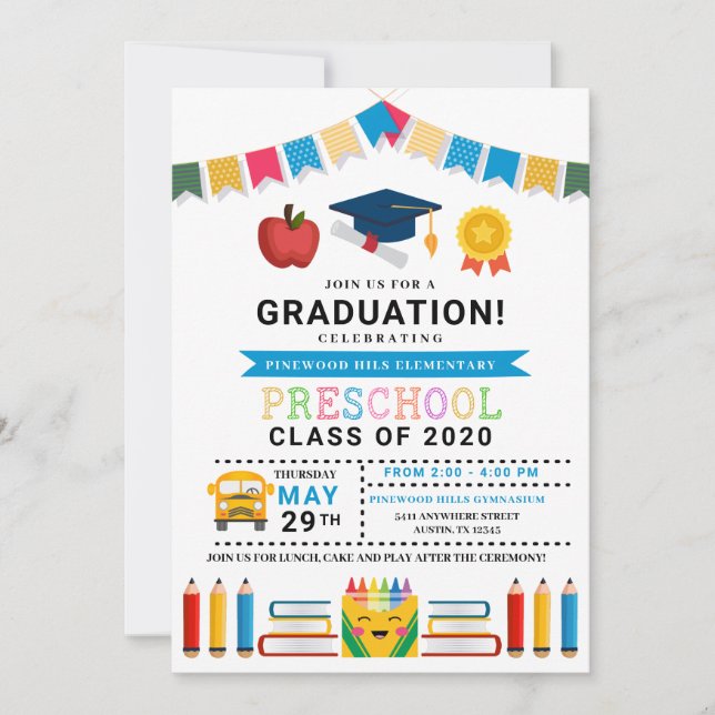 Preschool Graduation Invitation (Front)