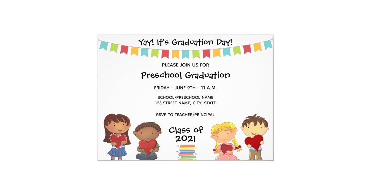 Preschool Graduation Invitation | Zazzle.com.au