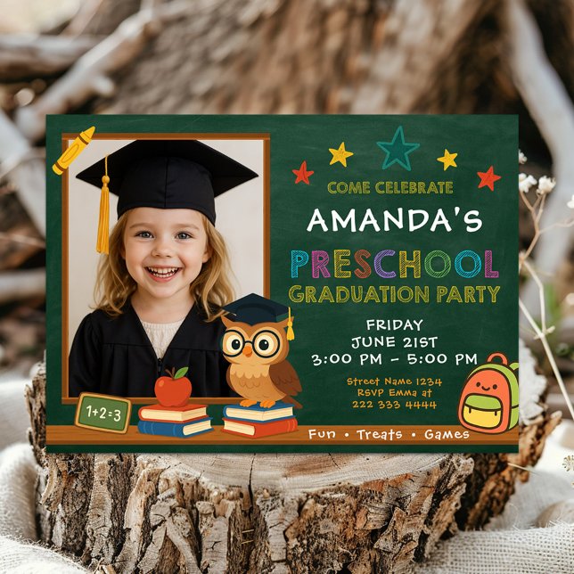 Preschool Graduation Party Celebration Invitation (Creator Uploaded)
