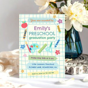 Preschool Graduation Party Photo Invitation