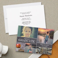 Preschool Graduation Photo Collage Invitation