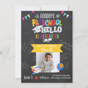 Preschool Graduation Pre-K Party Photo Graduation Invitation