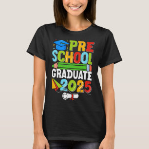 Preschool Graduation Shirt 2025 Kids Boys Pre-k Gr