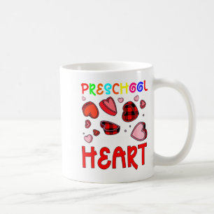 Preschool Has My Heart Valentines Hearts Teacher  Coffee Mug