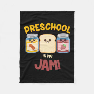 Preschool Is Jam Cute Peanut Butter Jelly Teacher Fleece Blanket