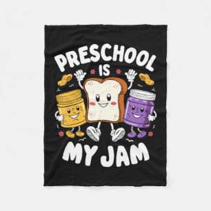 Preschool Is My Jam Peanut Butter Jelly Teacher Fleece Blanket