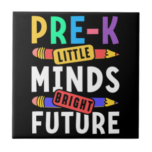 Preschool Kids Back to School Little Minds Bright Ceramic Tile