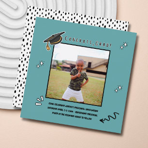 Preschool Kindergarten Graduation Party Invitation